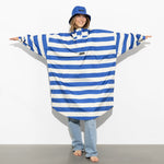 Raincoat bold stripes - blue/sand - VIVI MARI