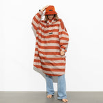 Raincoat bold stripes - cinnamon/latte - VIVI MARI