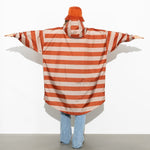 Raincoat bold stripes - cinnamon/latte - VIVI MARI
