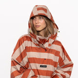 Raincoat bold stripes - cinnamon/latte - VIVI MARI