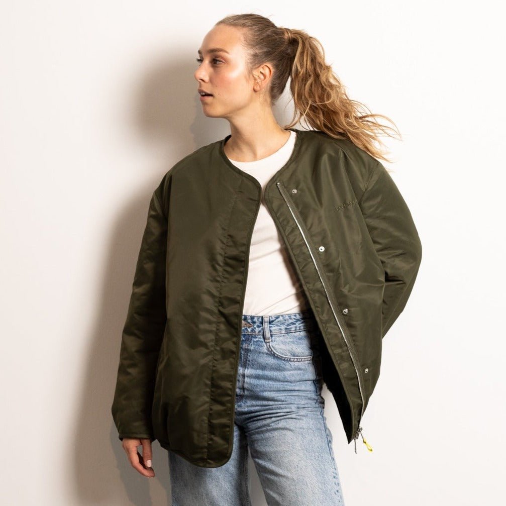 Reversible Bomber Jacket olive leo navy olive VIVI MARI