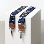 strap abstract leopard blue/black - tan - VIVI MARI