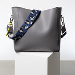 strap abstract leopard blue/black - taupe - VIVI MARI