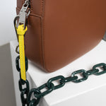 strap acrylic chain forest green - short - VIVI MARI