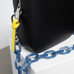 strap acrylic chain ocean blue - short - VIVI MARI