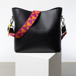 strap triangles magenta/orange - black - VIVI MARI