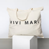 tote bag + strap basic classic - taupe - VIVI MARI